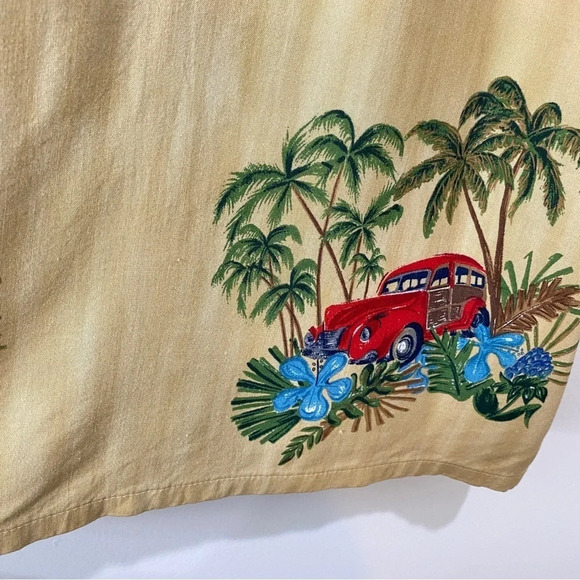 Pineapple Connection Men’s Vintage Hawaiian T Shirt Retro Car Palm Trees  Size L - Picture 10 of 15